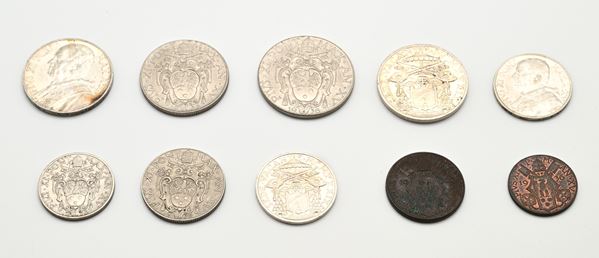 Serie 8 valori Serie 1936 Pio XI; 5 e 10 Lire 1939 Sede Vacante Città del Vaticano