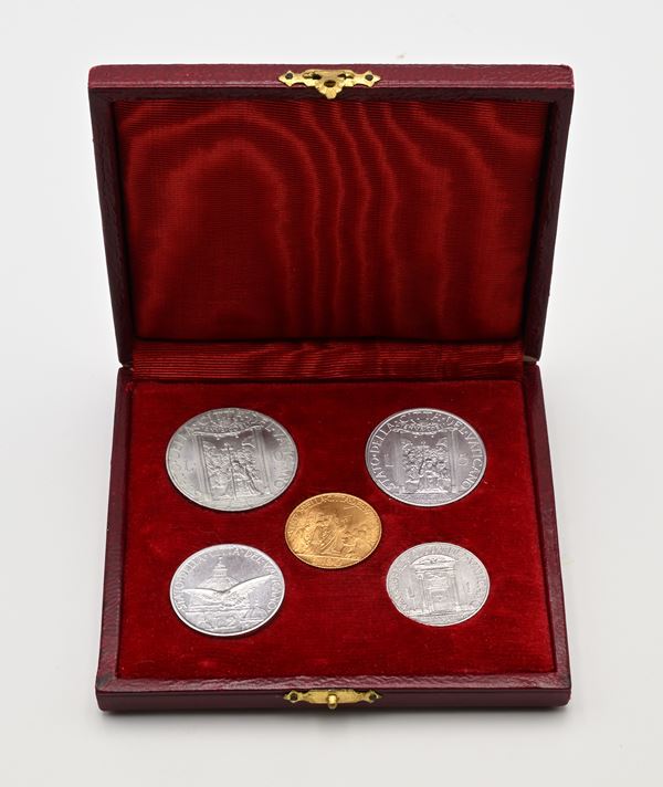 Serie 5 monete Anno Santo 1950 Pio XII Città del Vaticano