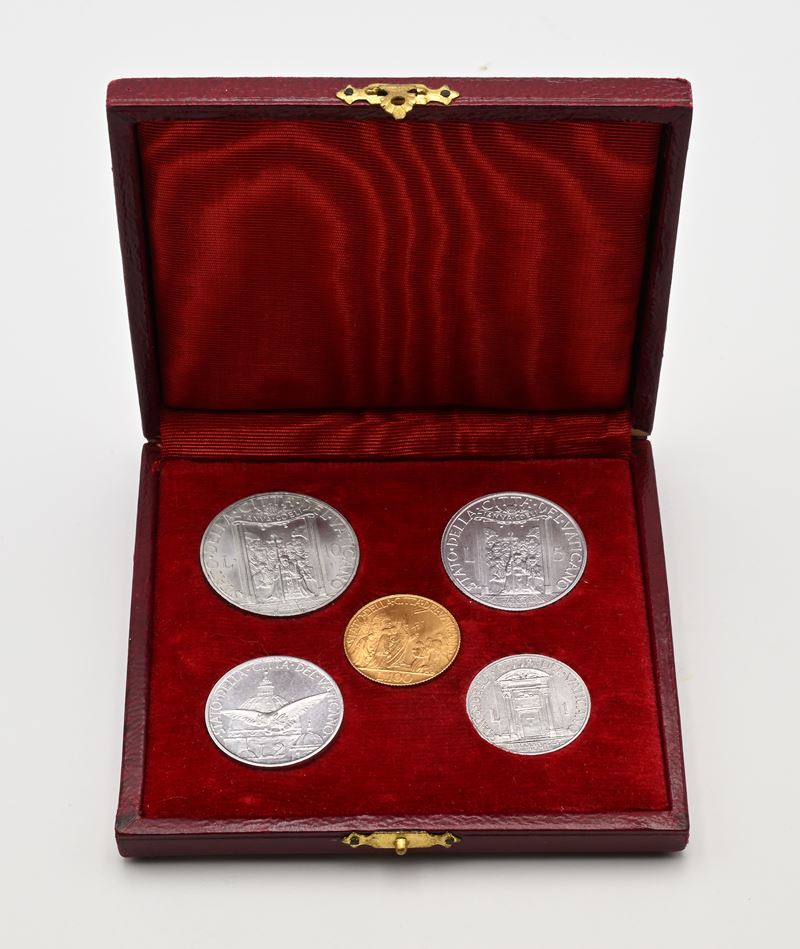 Serie 5 Monete Anno Santo 1950 Pio XII Città del Vaticano