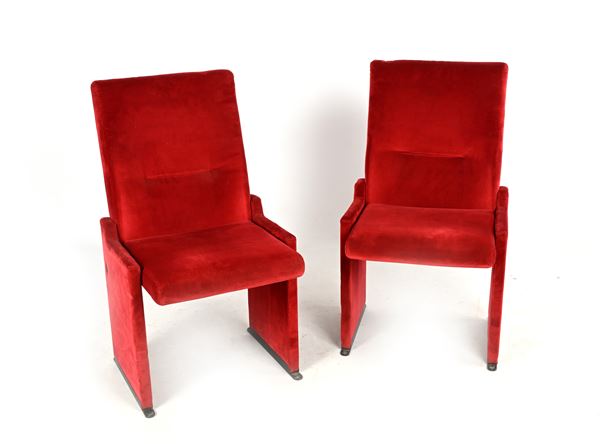 Lotto di due sedie da cinema