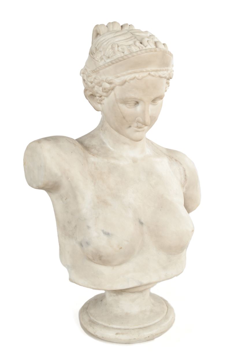 Busto di Diana, marmo bianco, XIX secolo