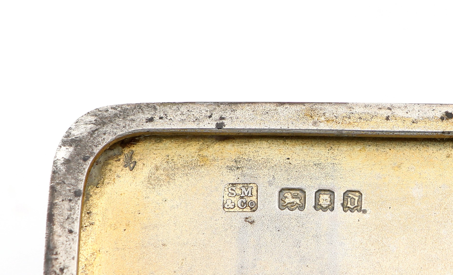 Portasigarette da tasca in argento, Londra 1919