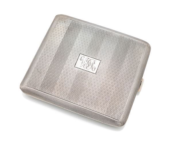 Portasigarette in argento, Birmingham 1927