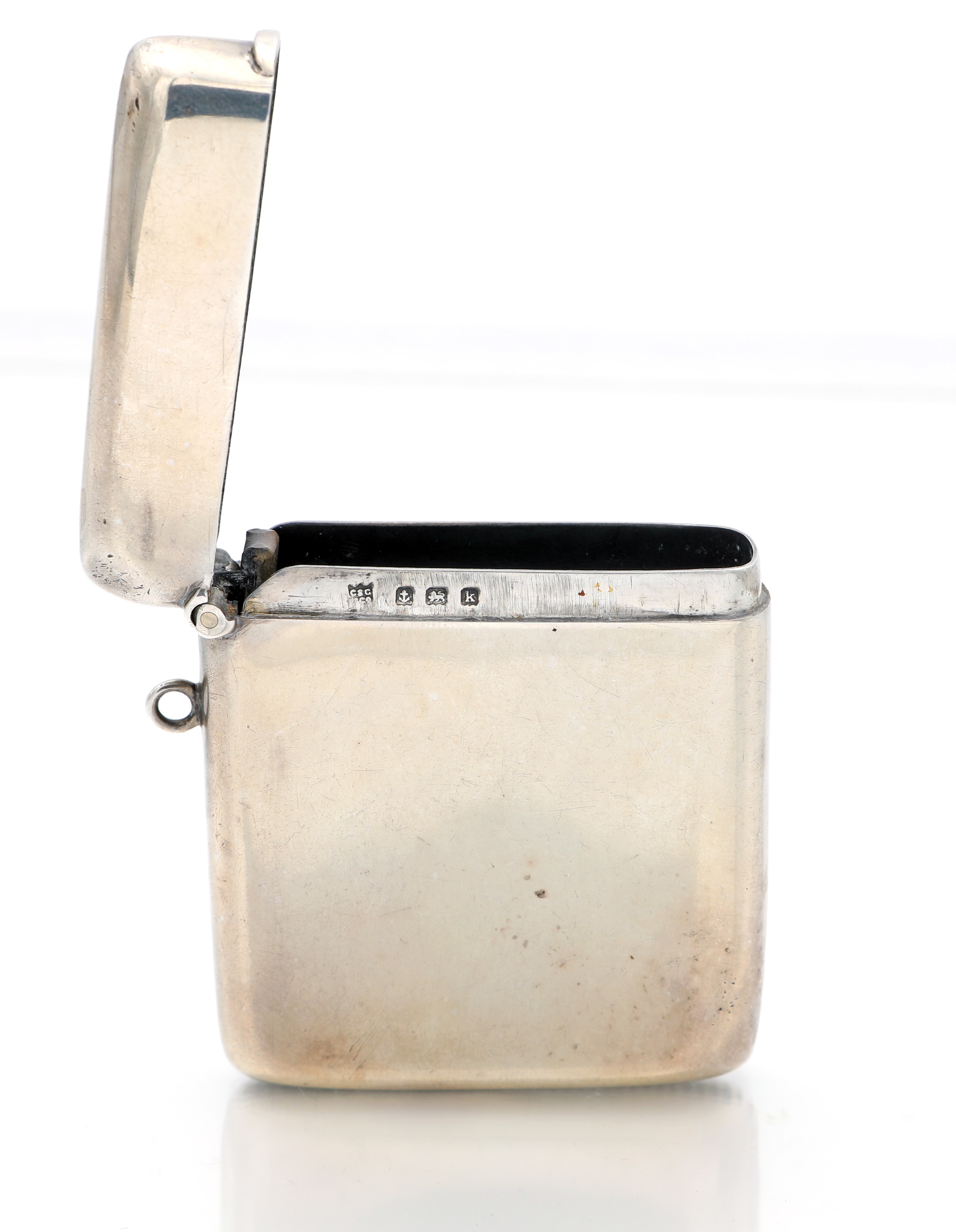 Portafiammiferi in argento, Birmingham 1934