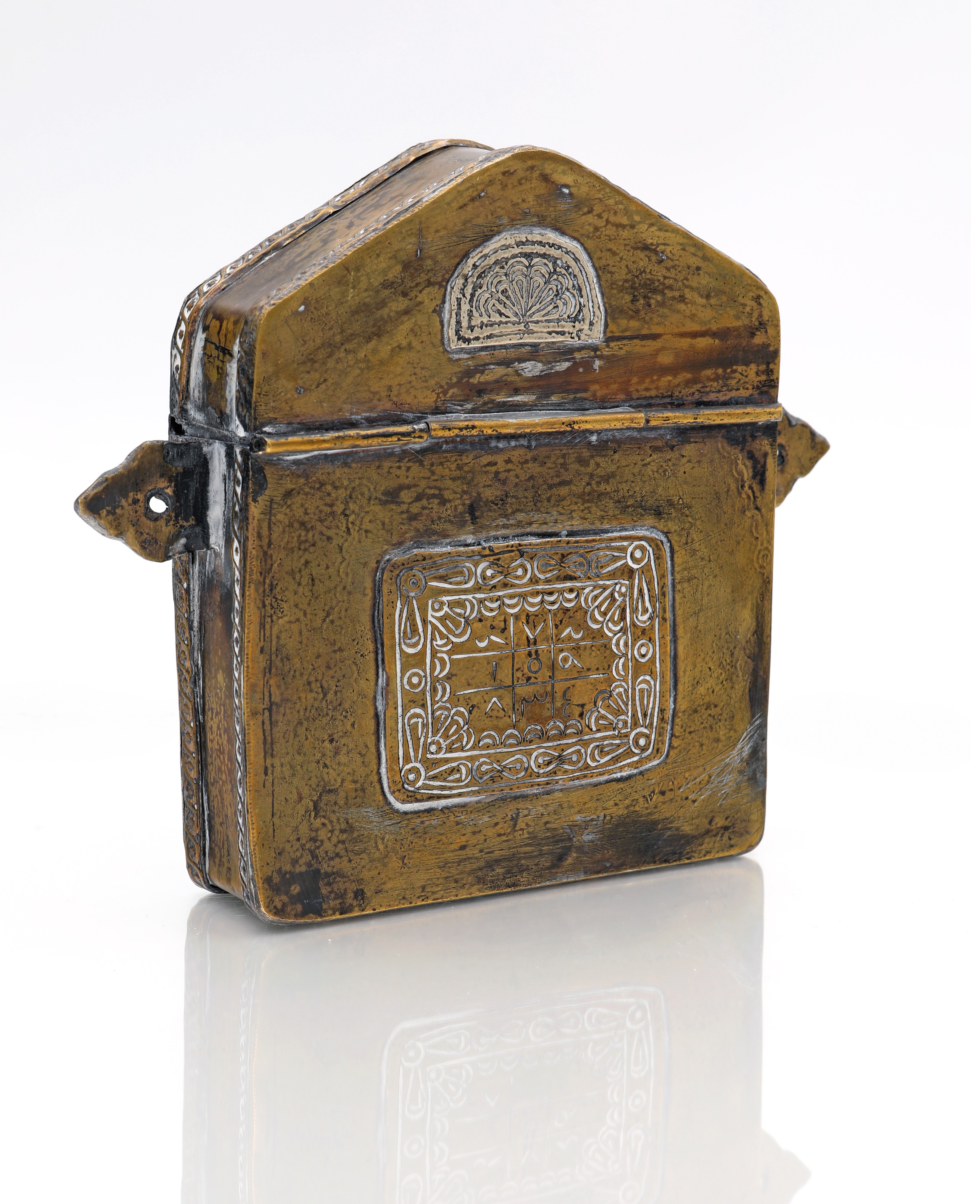 Antico astuccio islamico porta corano in ottone