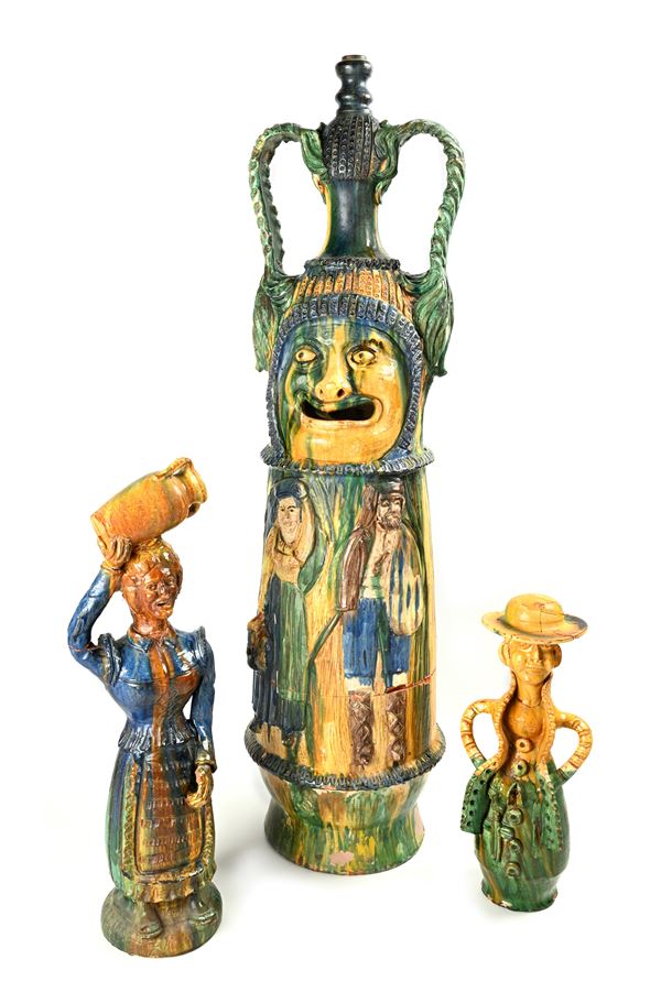 Lotto di tre ceramiche, Seminara