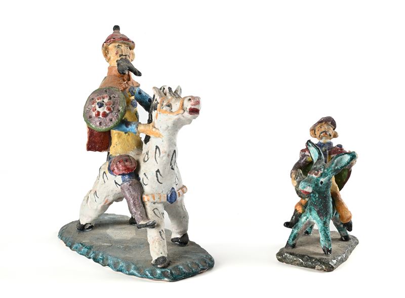 Don Chisciotte e Sancho Panza, Produzione Ceramiche Procida, Vietri sul Mare