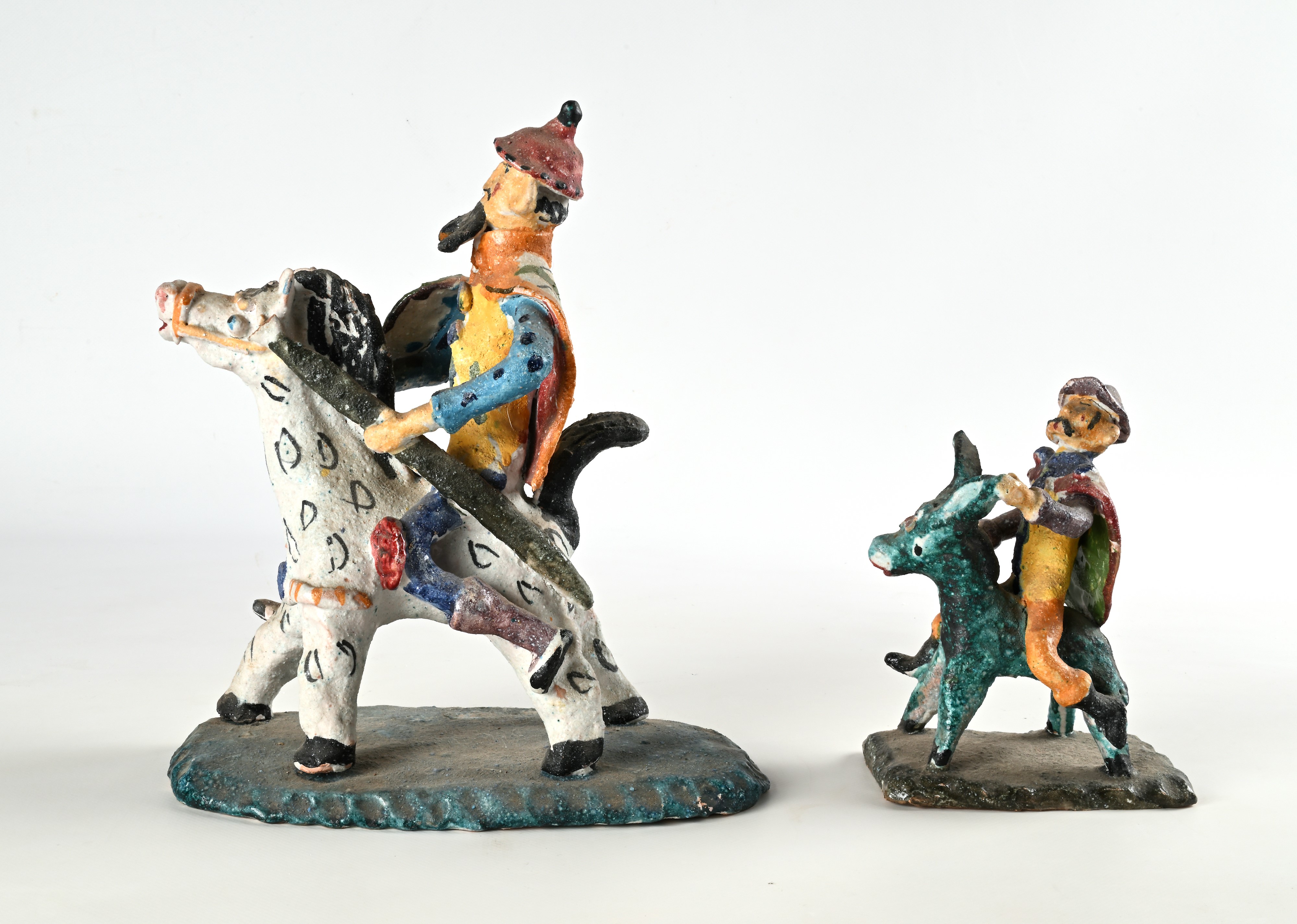 Don Chisciotte e Sancho Panza, Produzione Ceramiche Procida, Vietri sul Mare