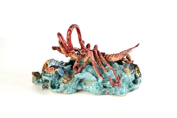 L'aragosta, manifattura Ceramiche Avallone, Vietri sul Mare