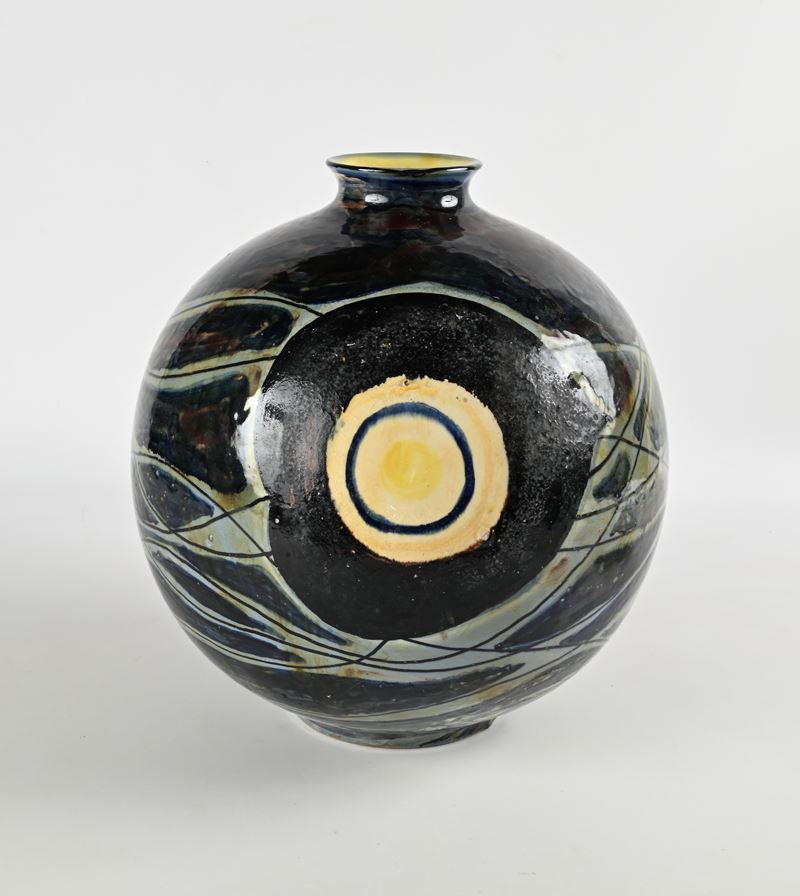 Mario Carotenuto - Grande Vaso in Ceramica Smaltata e Dipinta