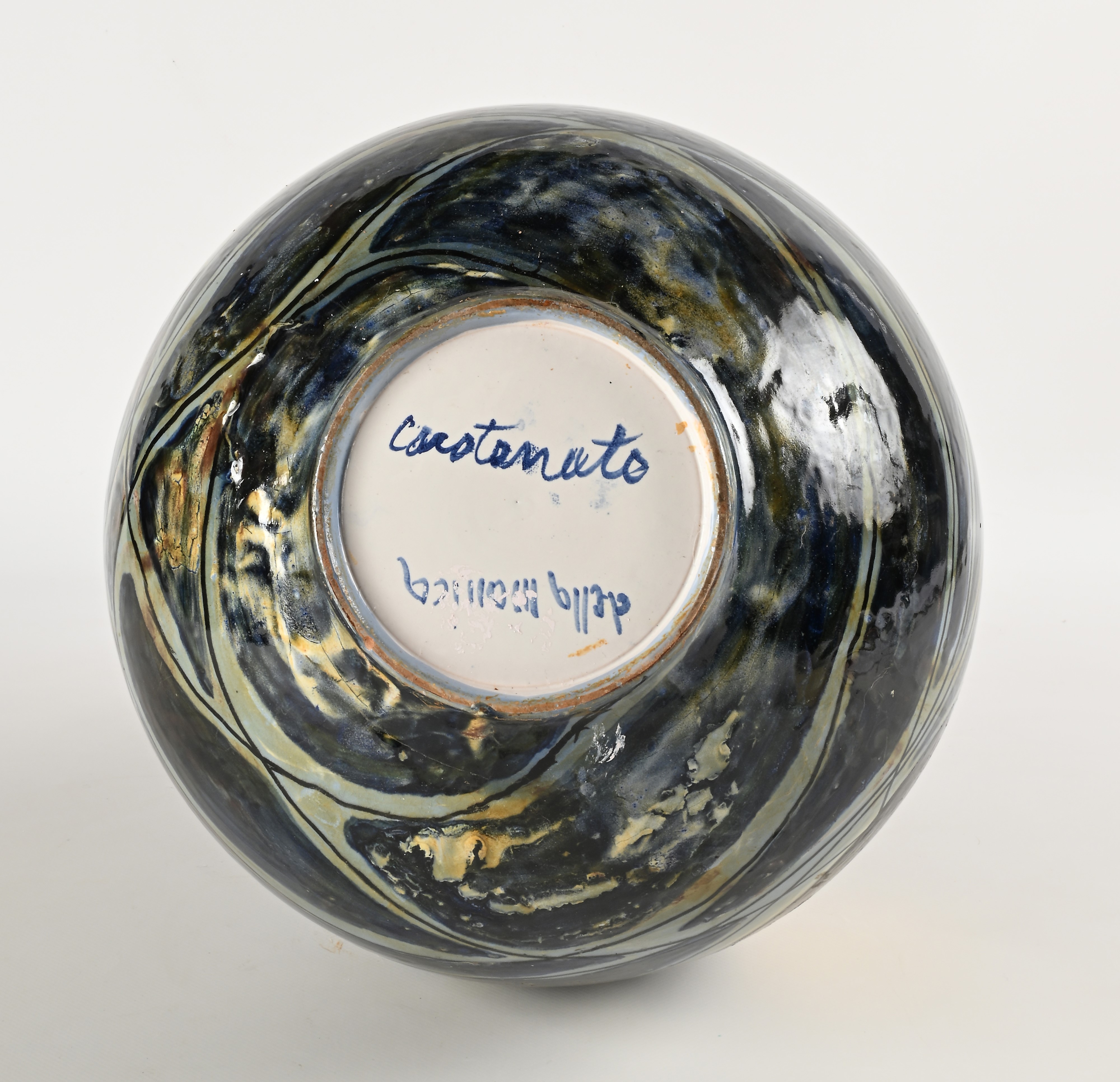 Mario Carotenuto - Grande Vaso in Ceramica Smaltata e Dipinta