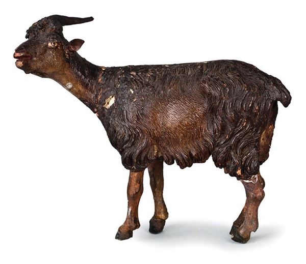 CAPRA NERA IN TERRACOTTA POLICROMA