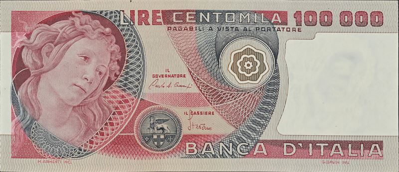 100.000 Botticelli Lire 1 Luglio 1980 e 16 Giugno 1978 Ciampi/stevani Repubblica Italiana (qfds)