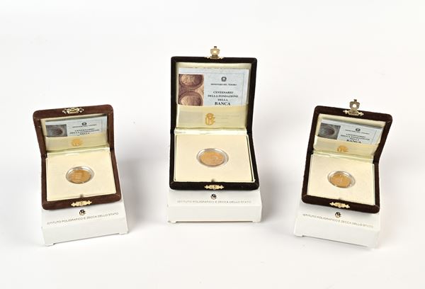 100.000 Lire, 50.000 Lire (2 pz) 1994 Centenario della Banca d'Italia Repubblica Italiana