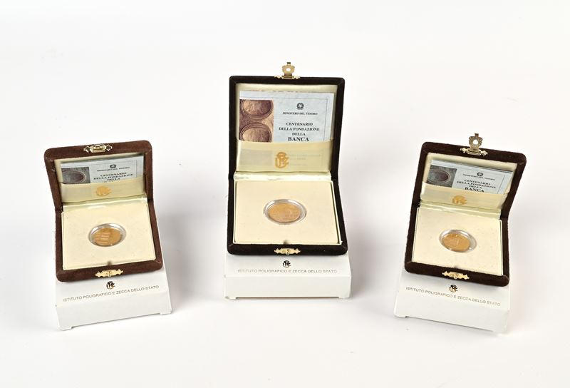 100.000 Lire, 50.000 Lire (2 Pz) 1994 Centenario della Banca D'italia Repubblica Italiana
