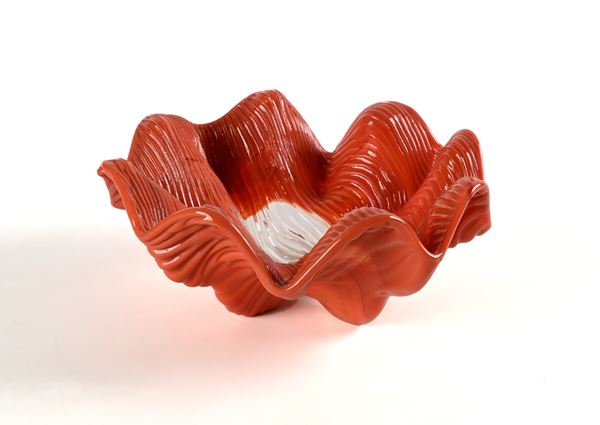 Vaso modello Ninfea produzione Venini