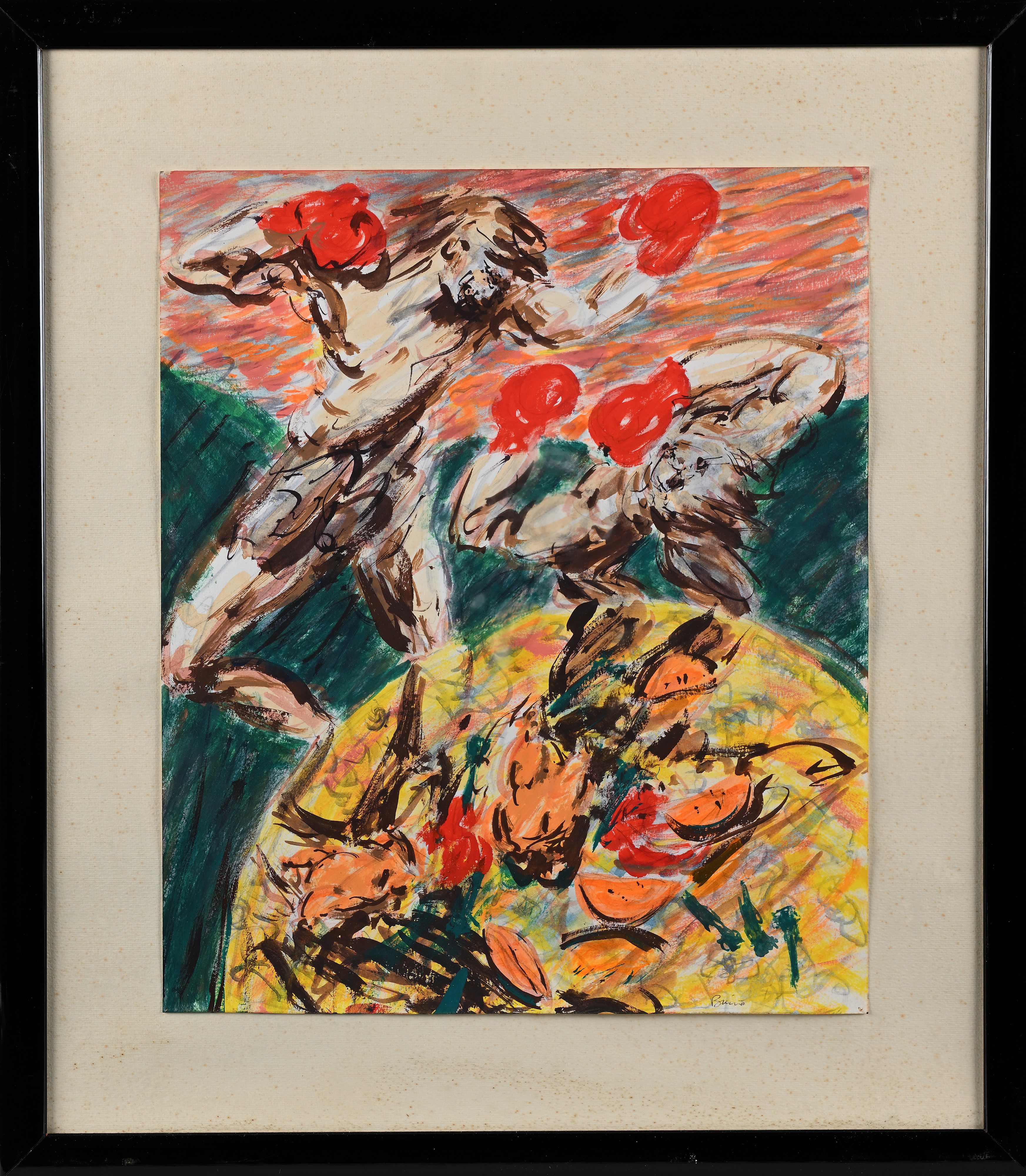 Study for fighting at the table