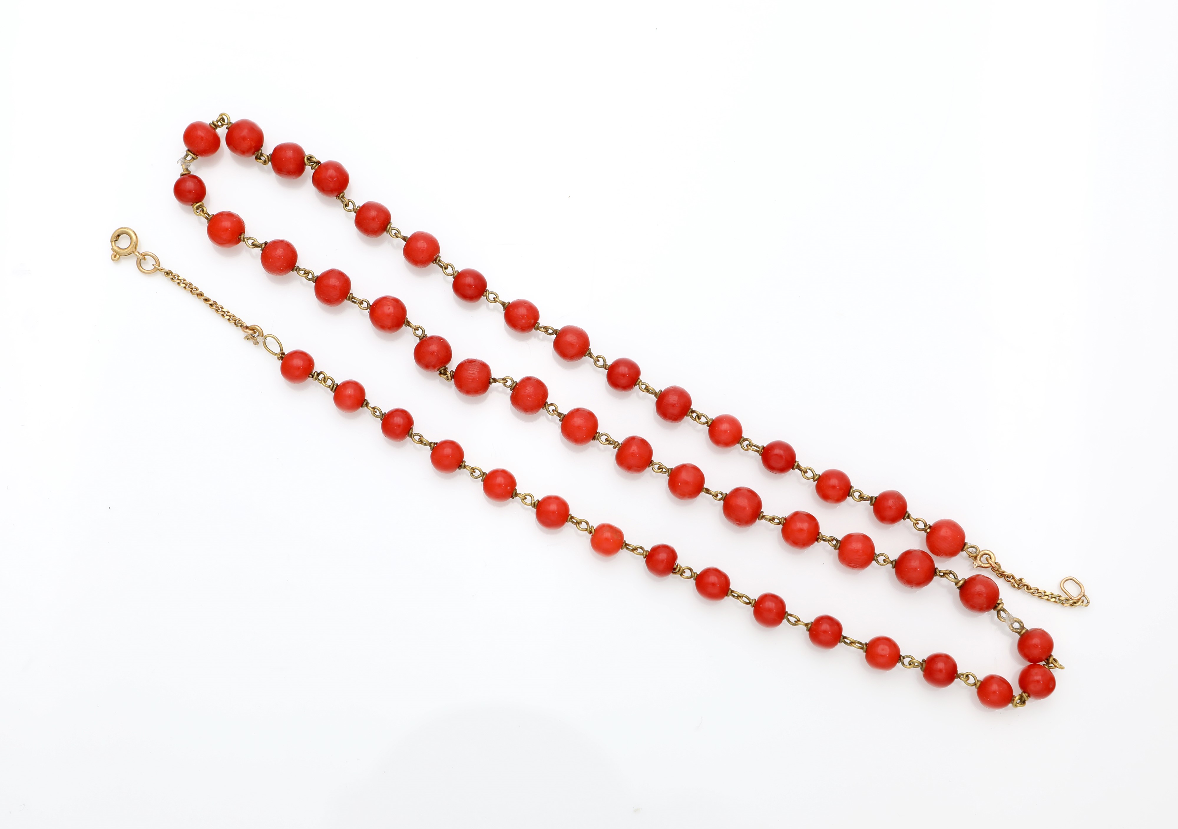 Collana in oro e corallo