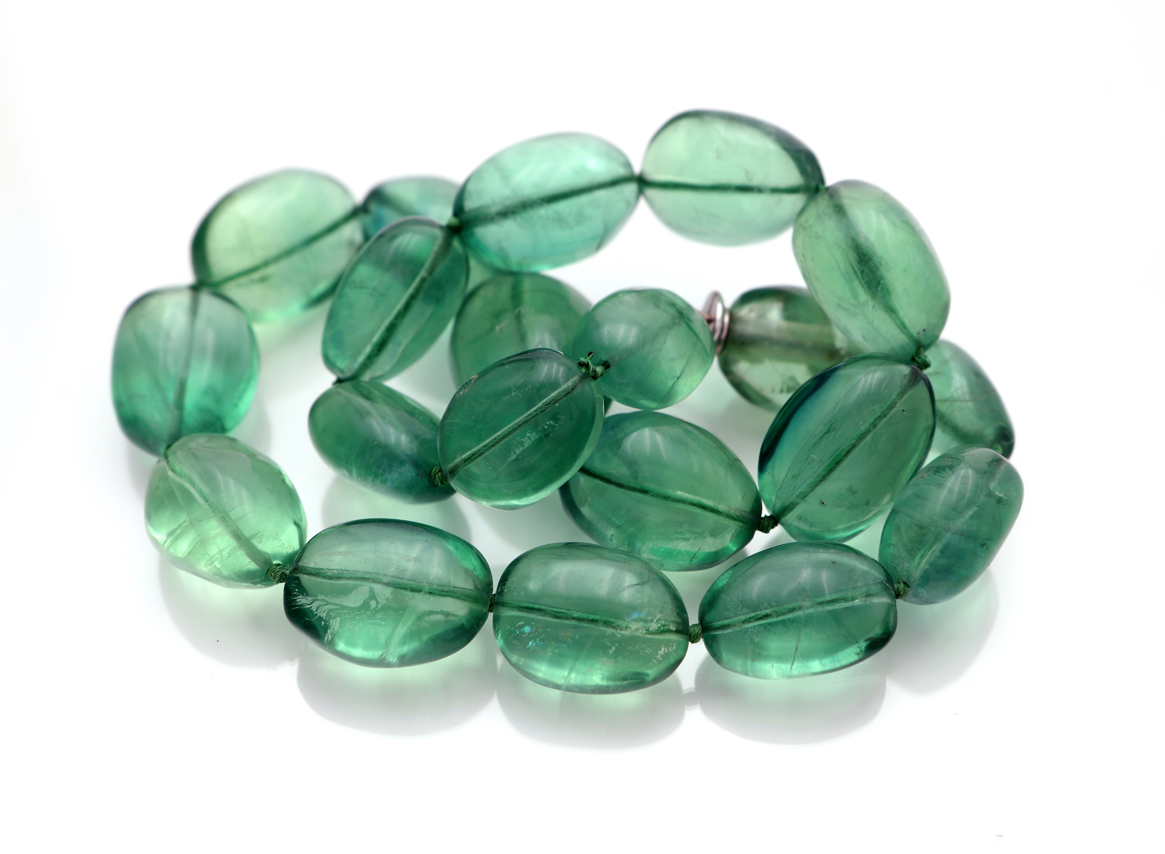 Collana in fluorite ed oro