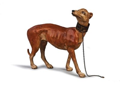 Levriero in Terracotta Policroma