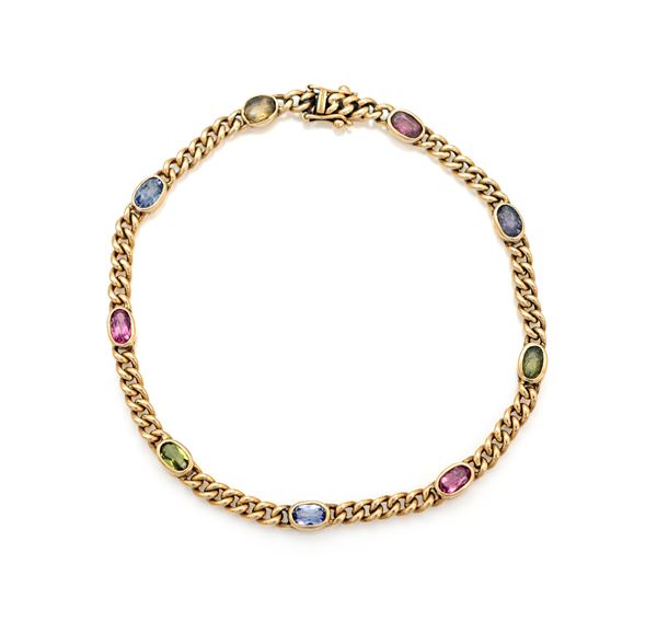 Bracciale in oro e tormaline