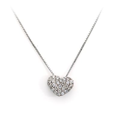 Pendente a Cuore in Oro e Brillanti