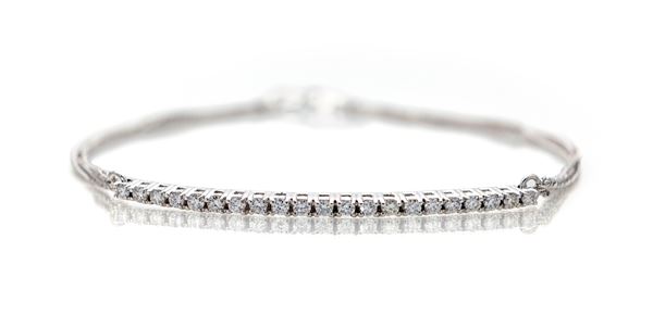 Bracciale tennis in oro e brillanti