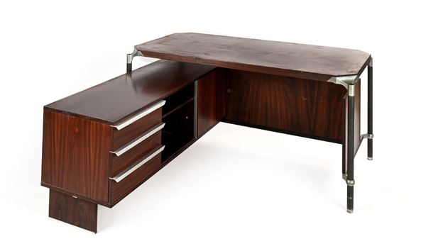 Ennio Fazioli &amp; Renato Venturi - Scrivania da ufficio dalla serie Pitagora per MIM