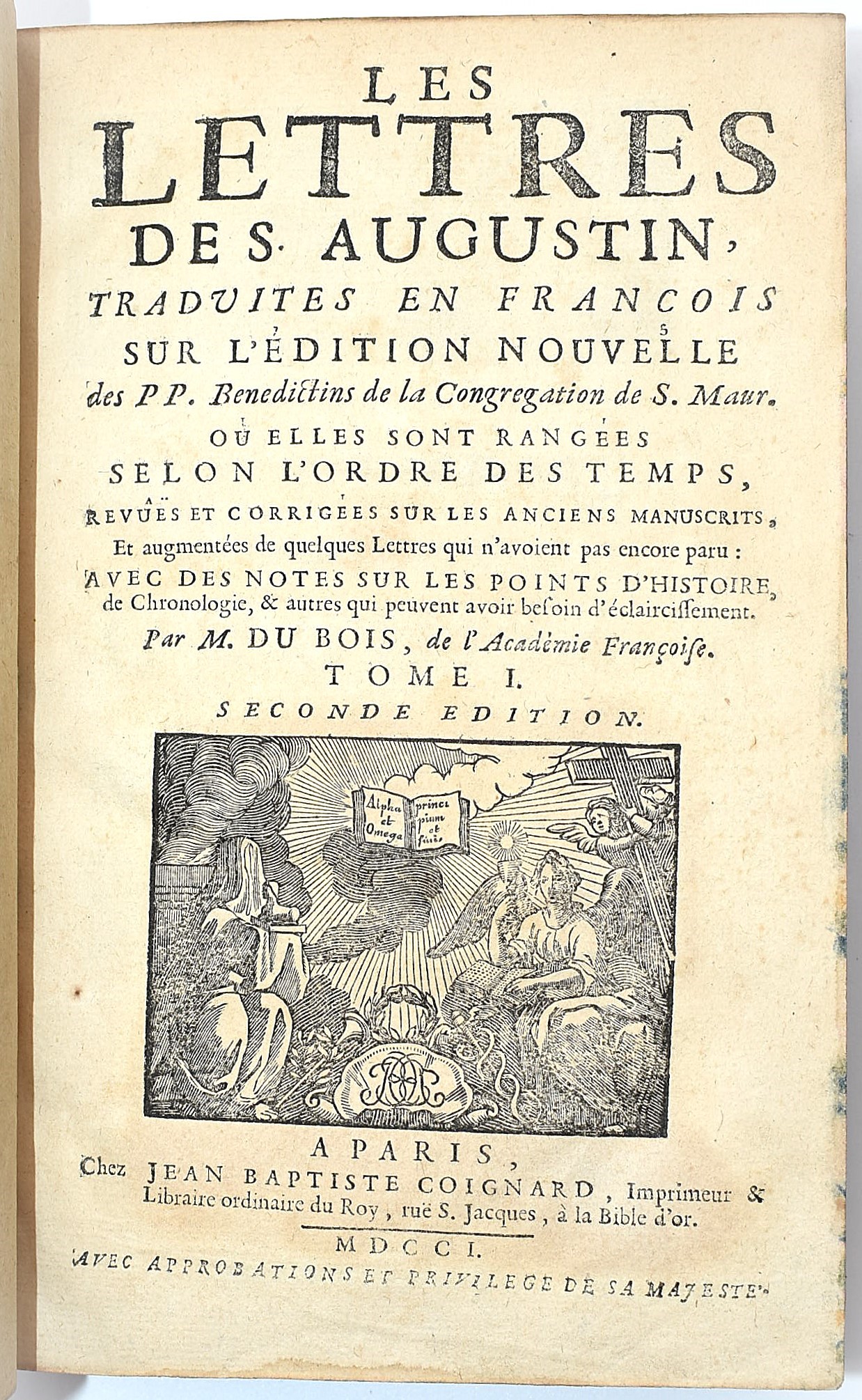 S. Agostino, Lettres traduites en français par Philippe Dubois-Goibaud, Seconde Édition