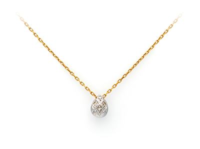 Pendente in oro giallo e bianco 750/000 con diamanti