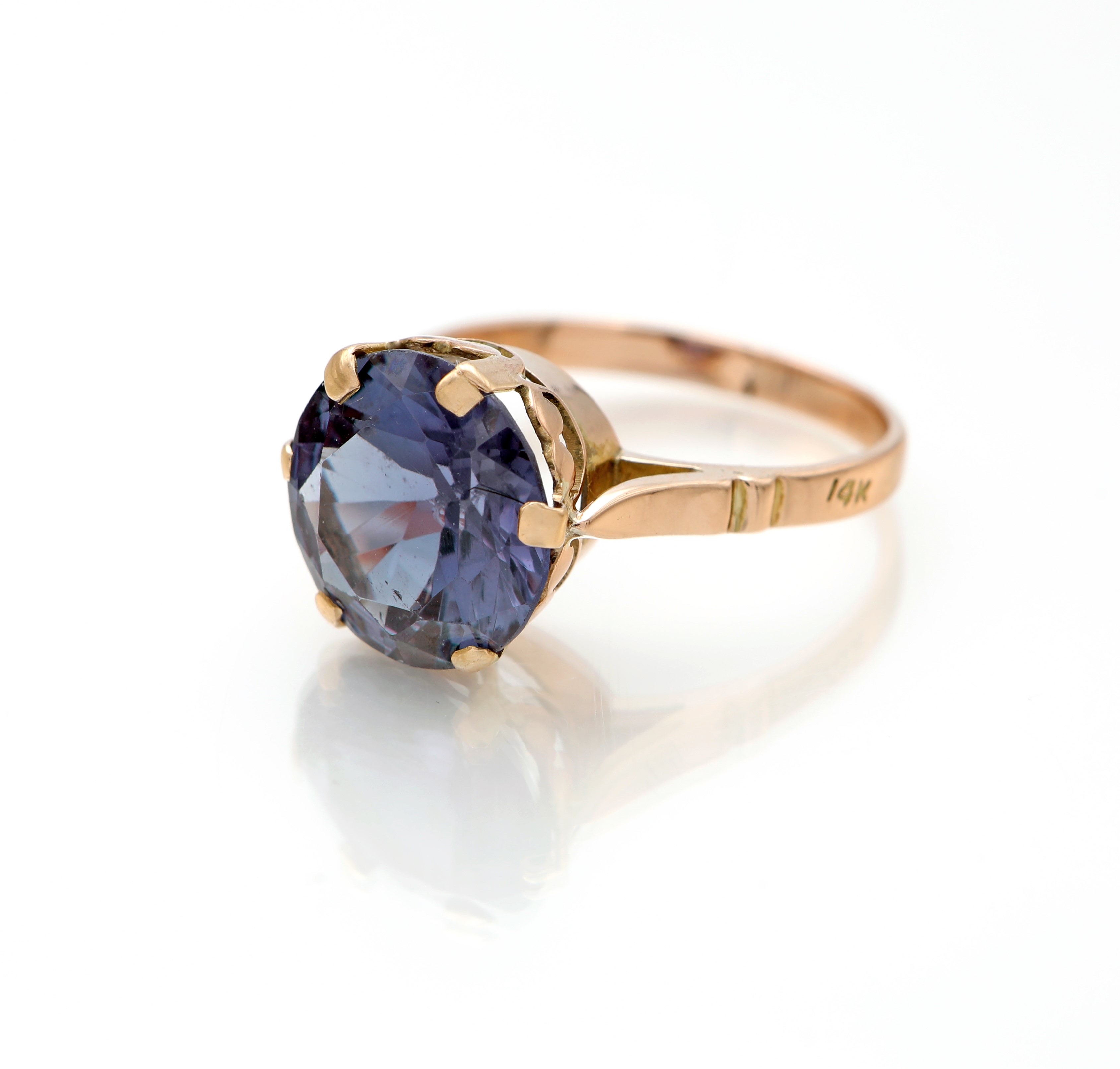 Anello in oro e ametista