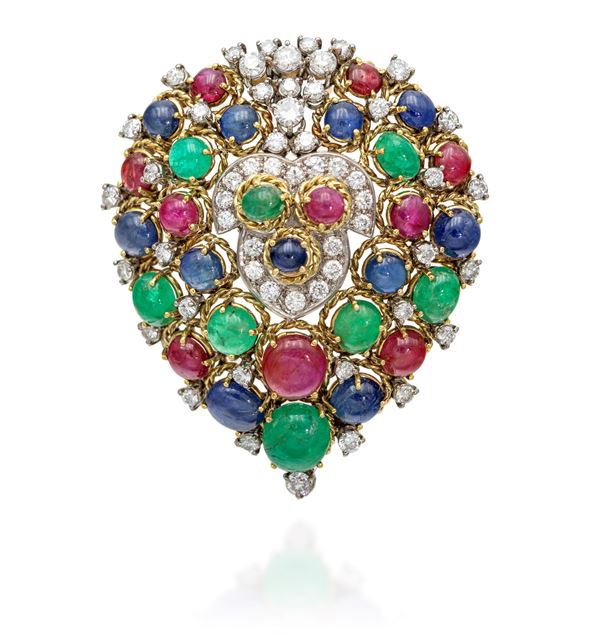 Spilla a goccia multicolor