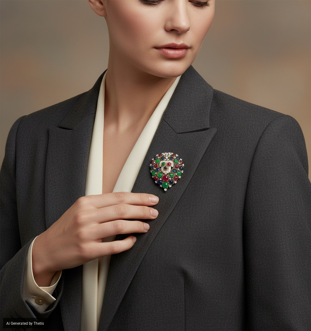 Spilla a goccia multicolor