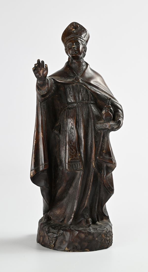 Scultura in bronzo raffigurante San Gennaro Vescovo, fine del XIX secolo