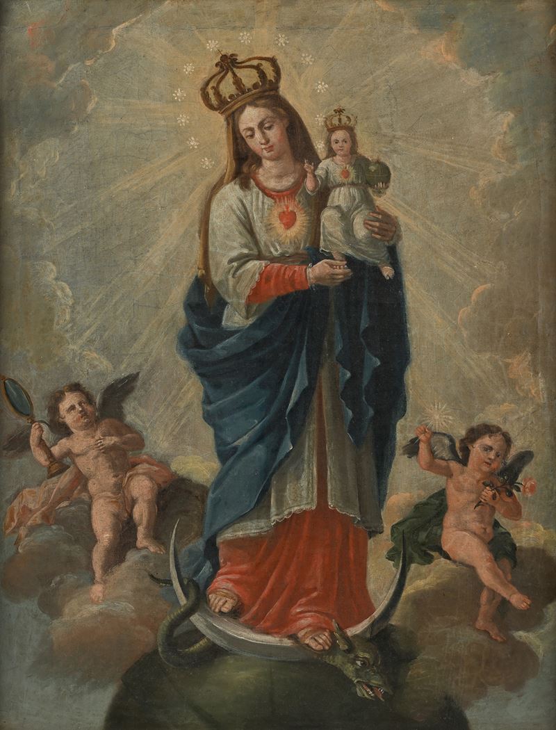 Clemente Ruta - L'Immacolata Vergine, olio su tela