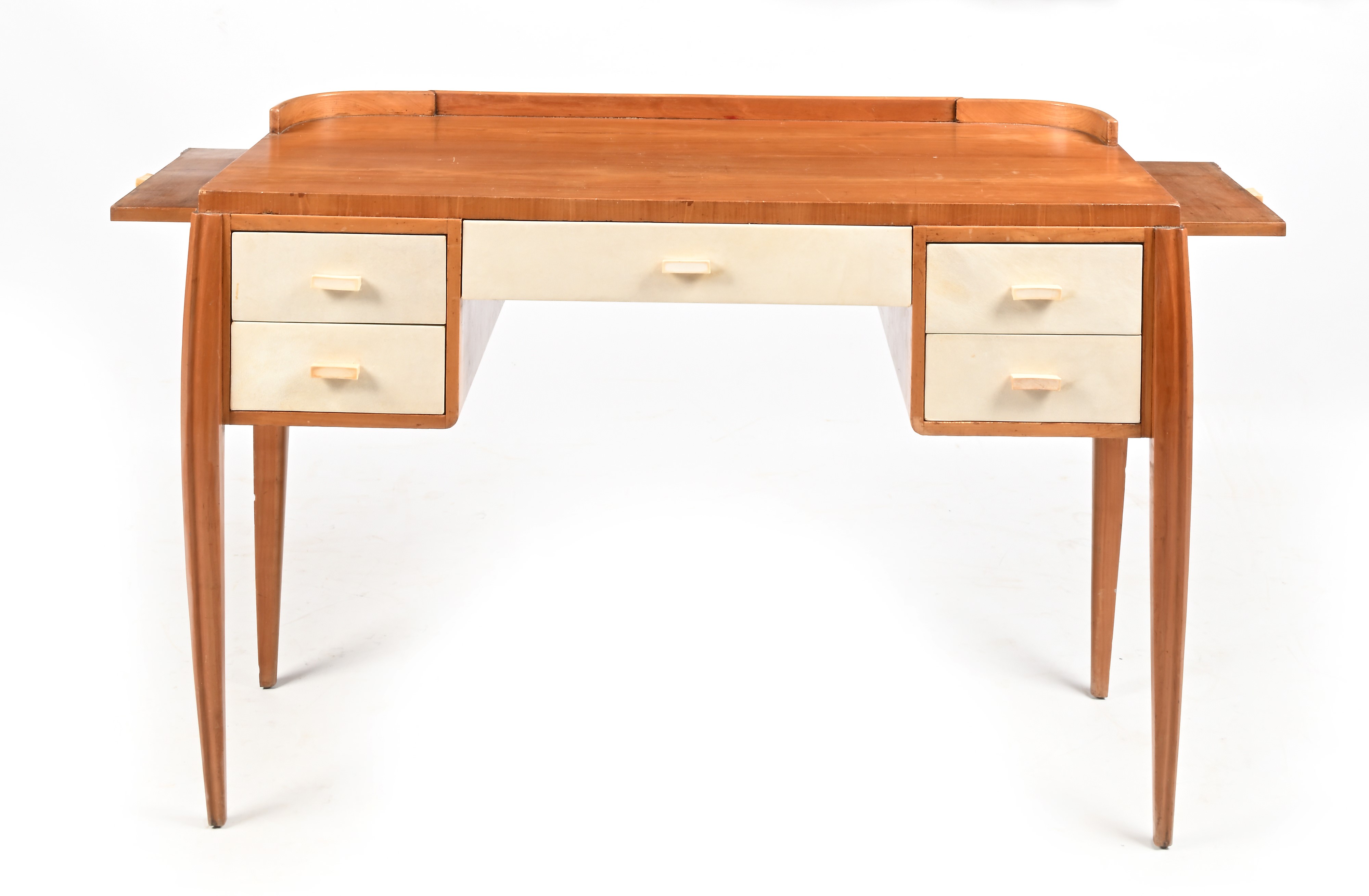 Delizioso scrittoio di manifattura Francese con 5 cassetti e due piani estraibili laterali