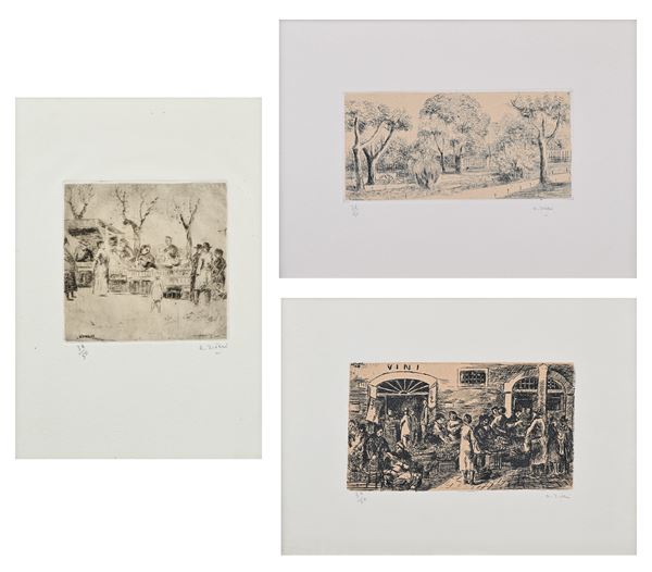 Alberto Ziveri - Lotto di 3 incisioni