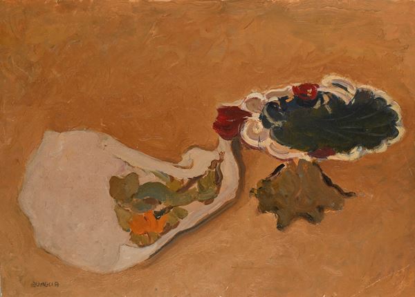 Carlo Quaglia - Natura morta con fruttiera