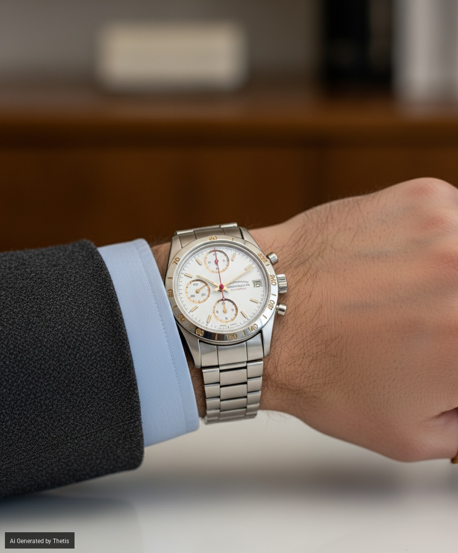 Eberhard & Co., Champion Orologio Cronografo Tricompass Acciaio