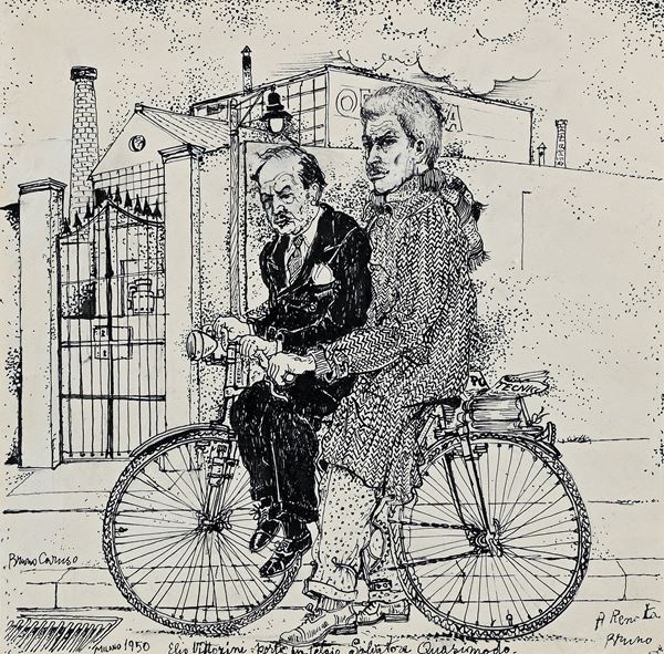 Bruno Caruso - Elio Vittorini porta in telaio Salvatore Quasimodo