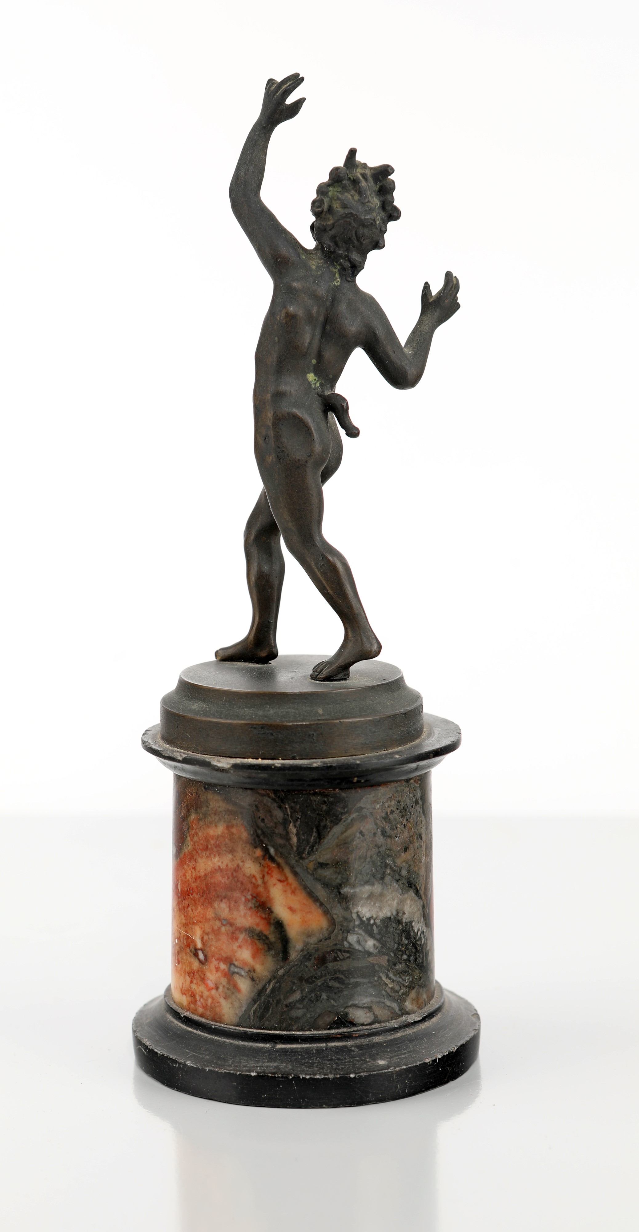 Piccolo fauno danzante in bronzo, XIX secolo