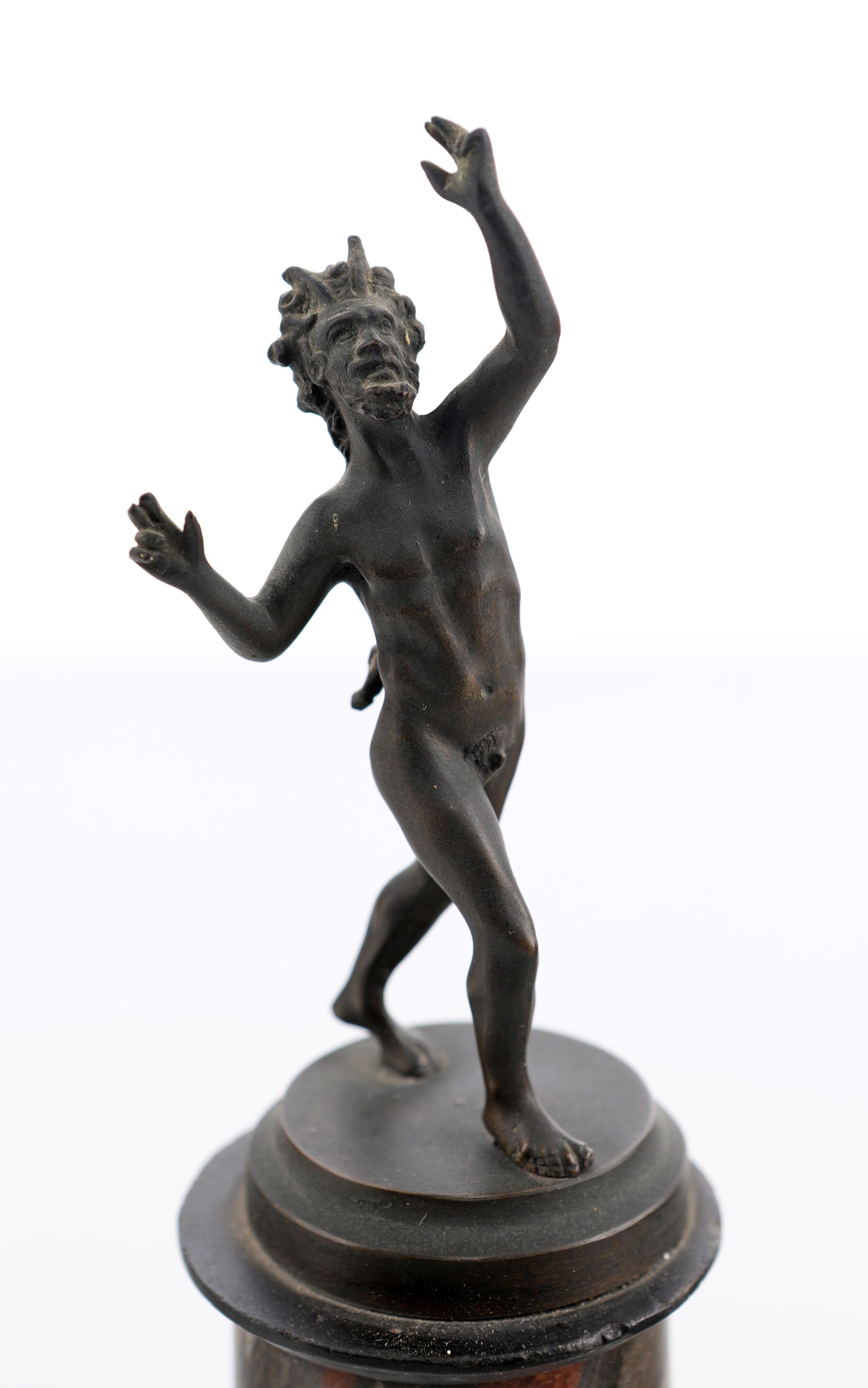 Piccolo fauno danzante in bronzo, XIX secolo