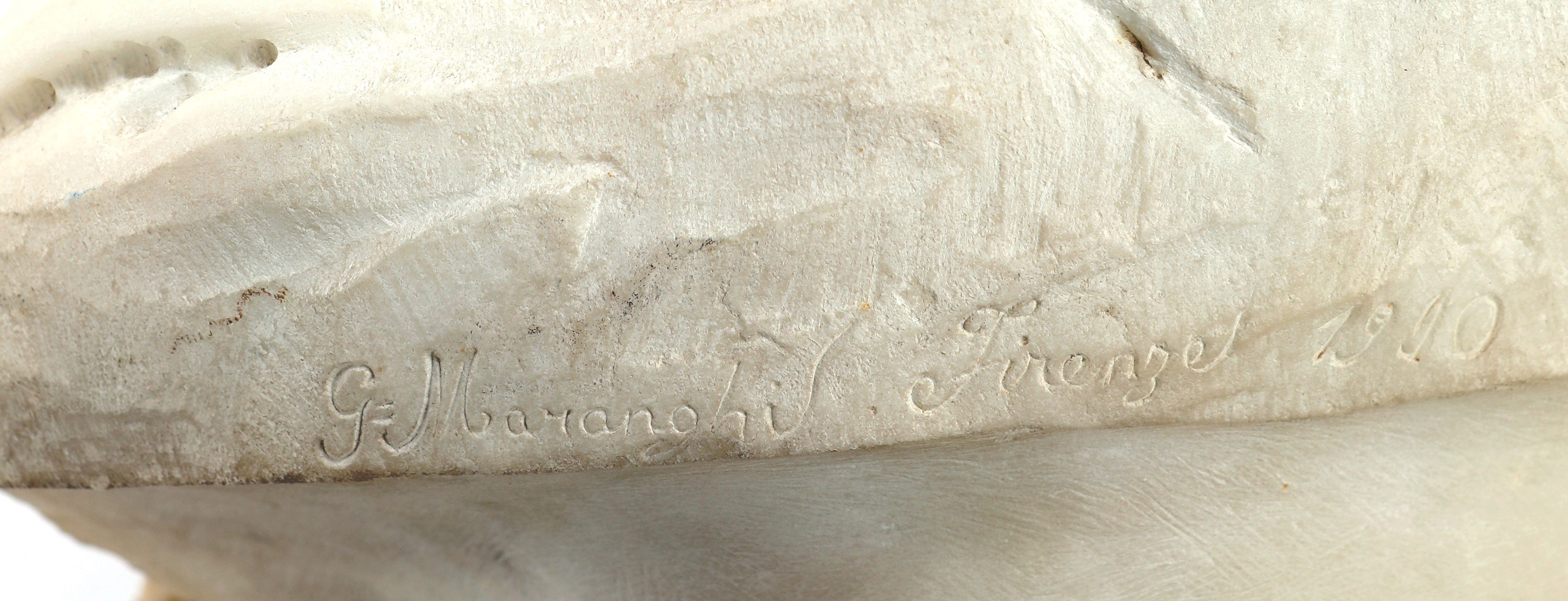 Scultore del XIX Secolo - Busto di giovinetta in marmo bianco