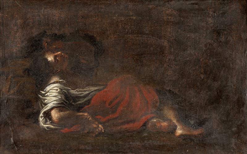 Studio di figura femminile distesa