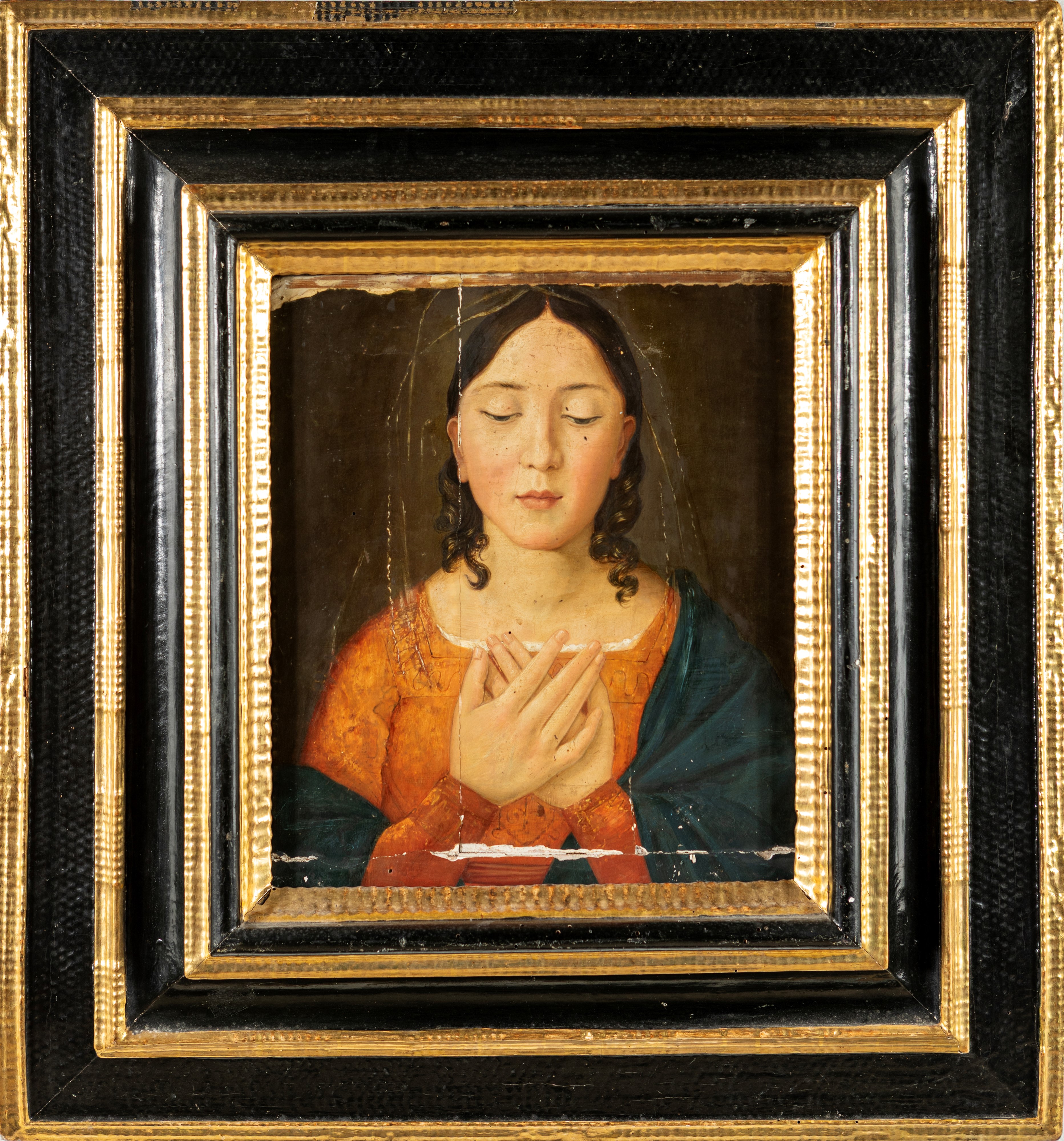 Vergine annunciata, nei modi della pittura rinascimentale