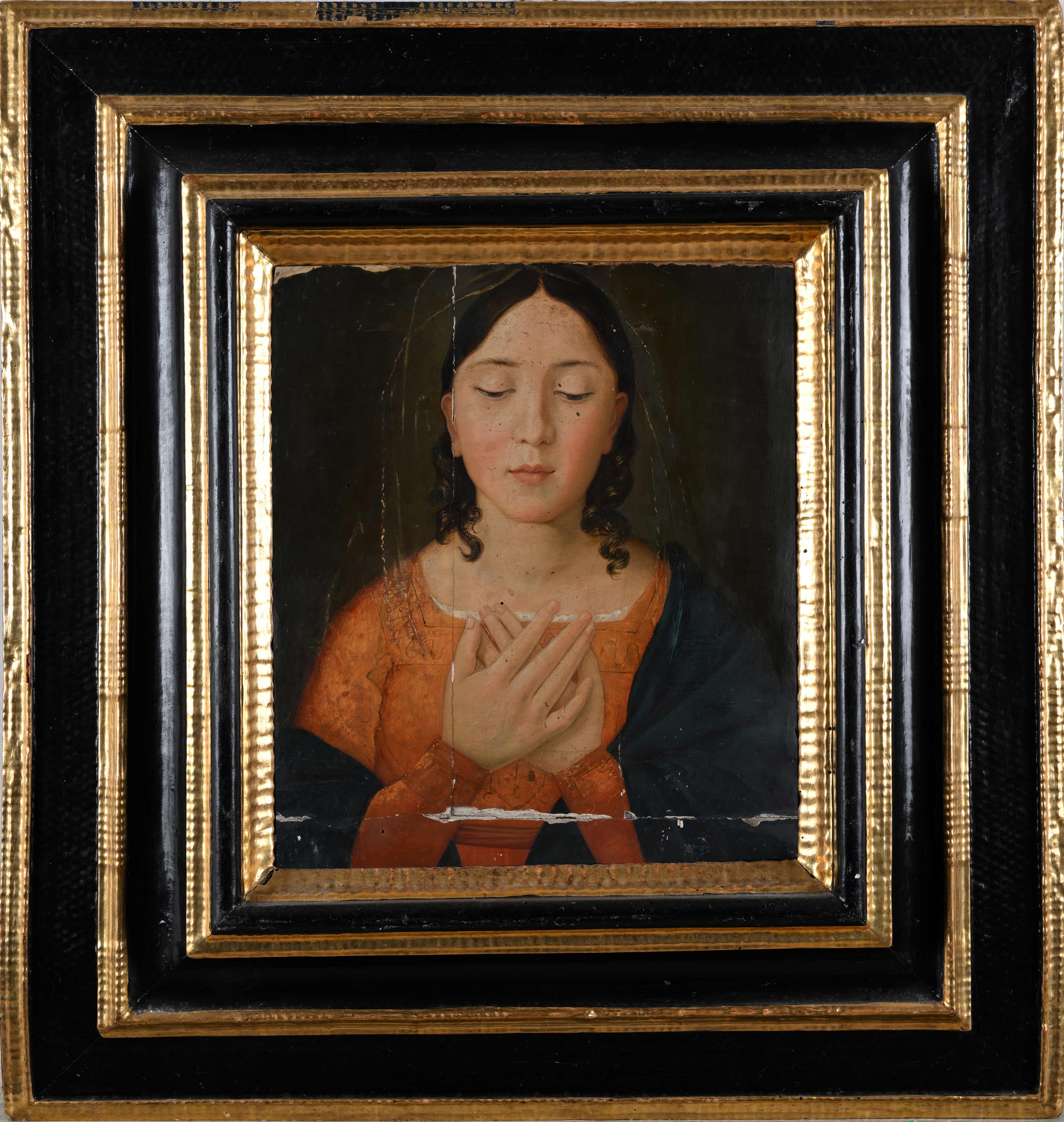 Vergine annunciata, nei modi della pittura rinascimentale