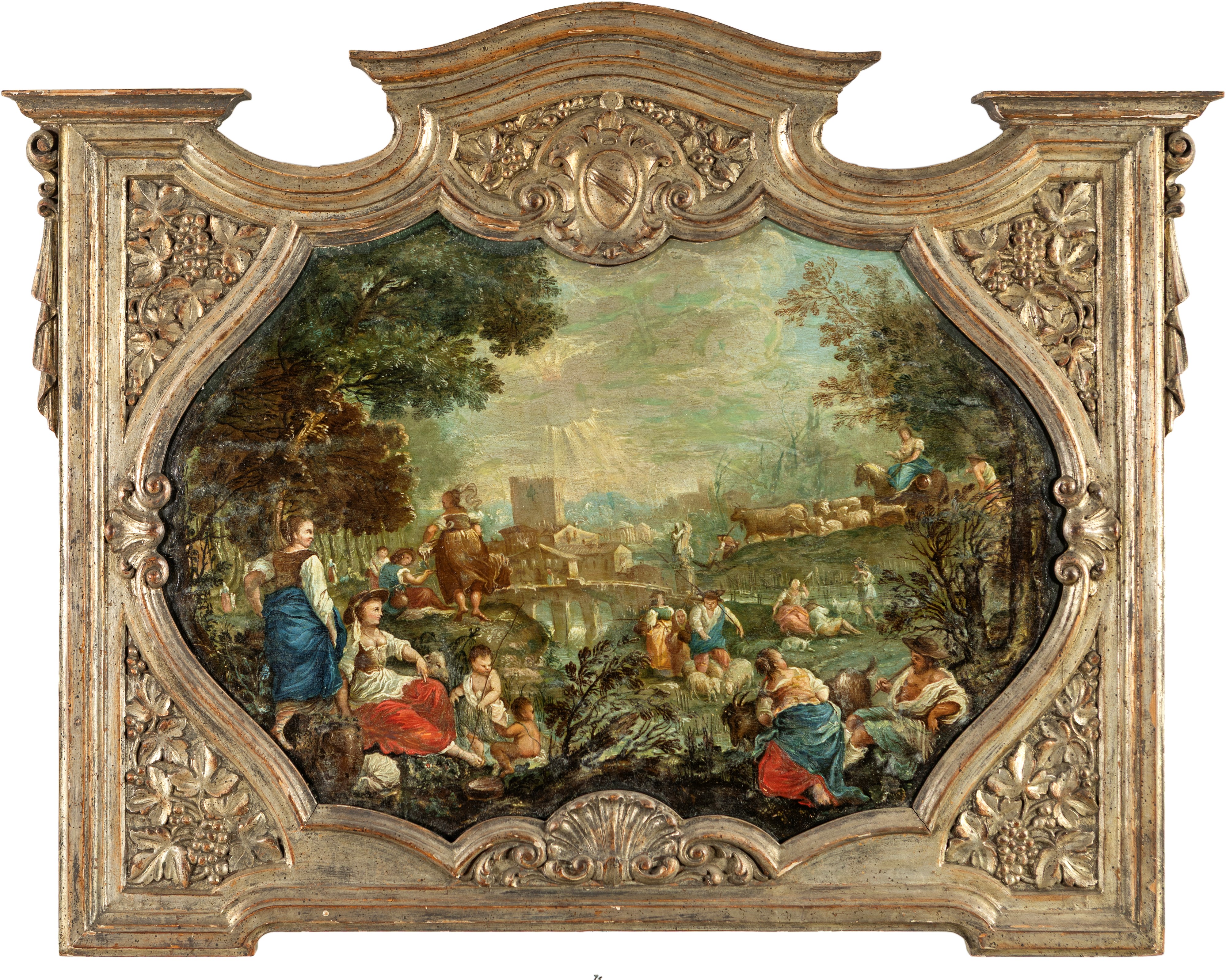 Coppia di paesaggi rococò