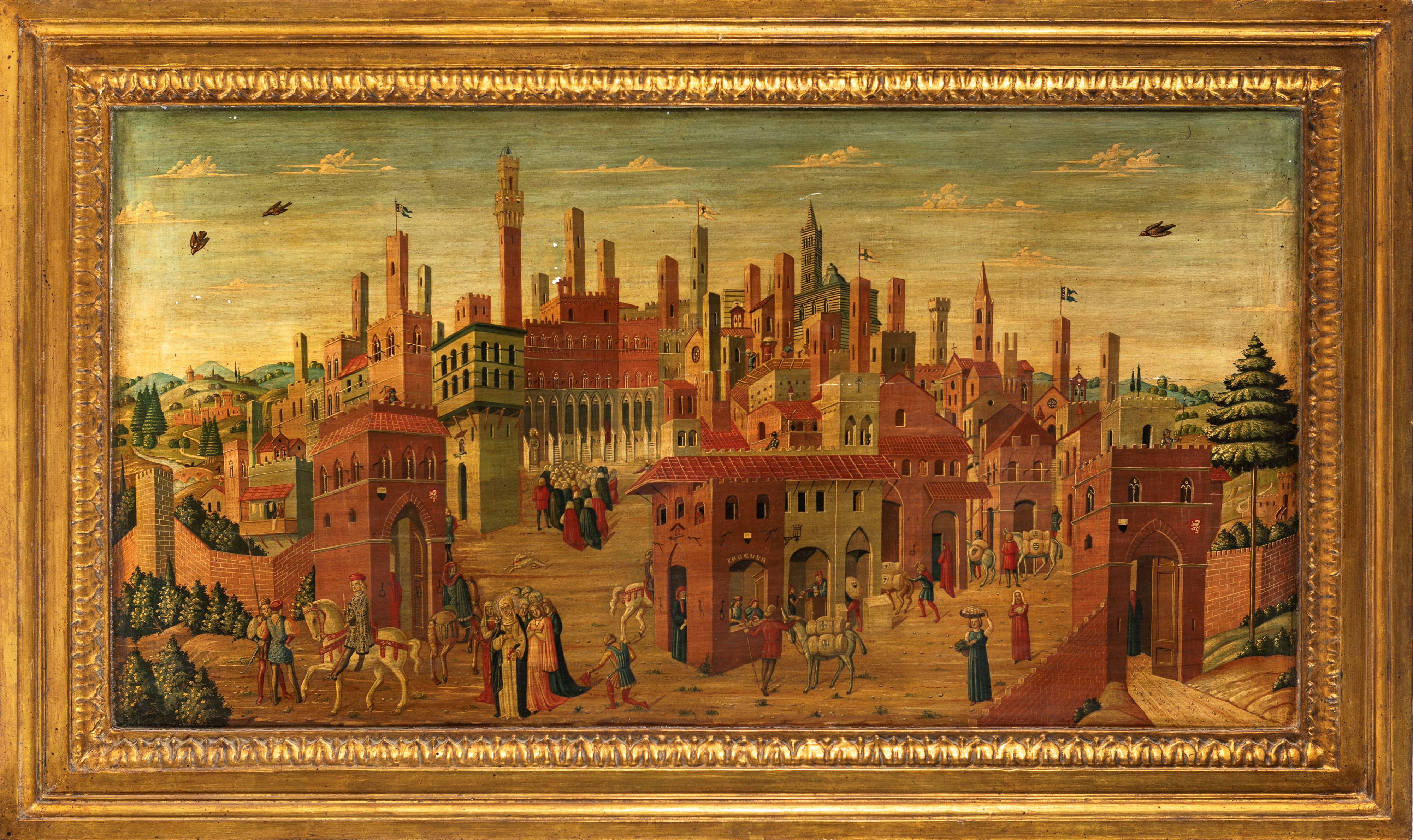 Veduta di città medievale