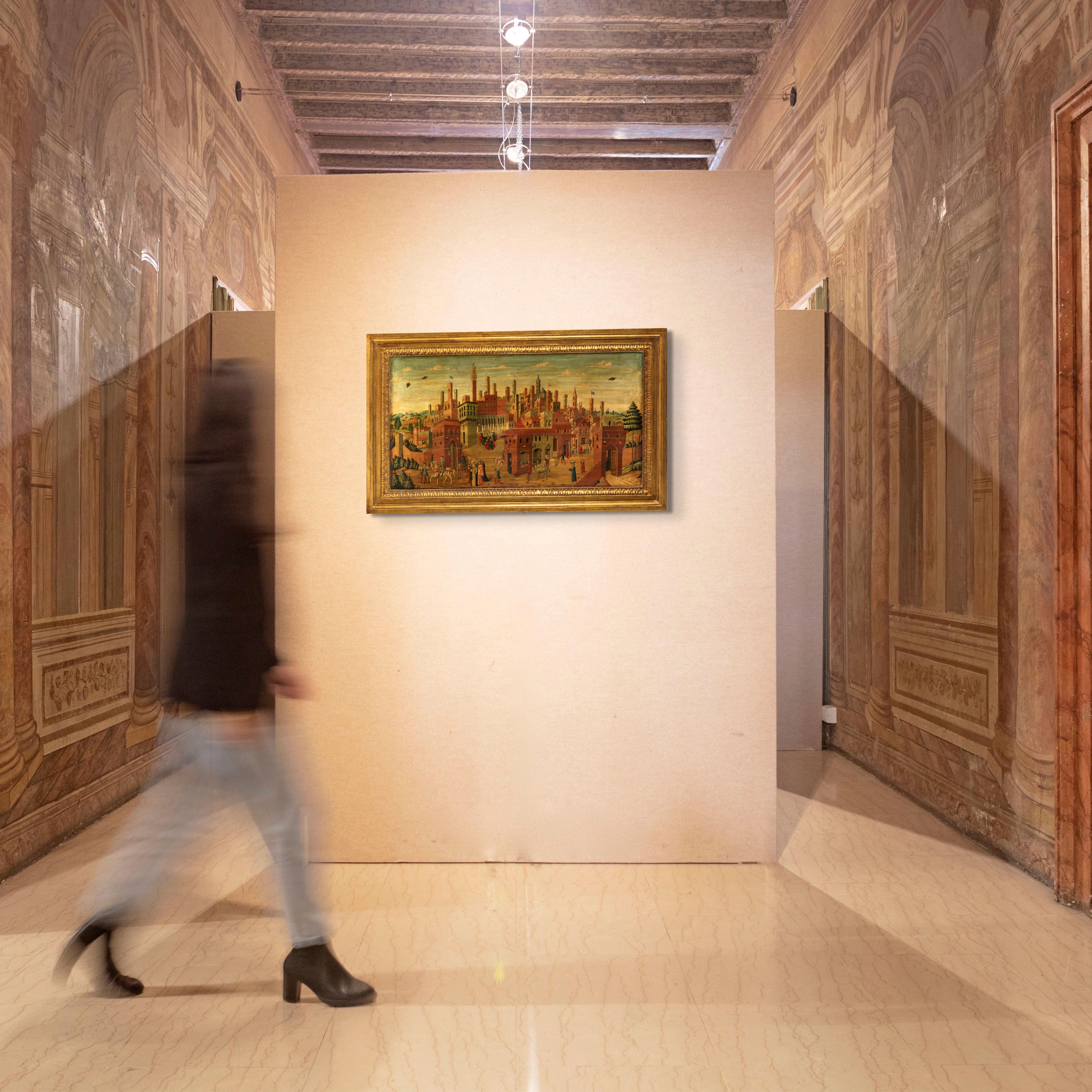 Veduta di città medievale