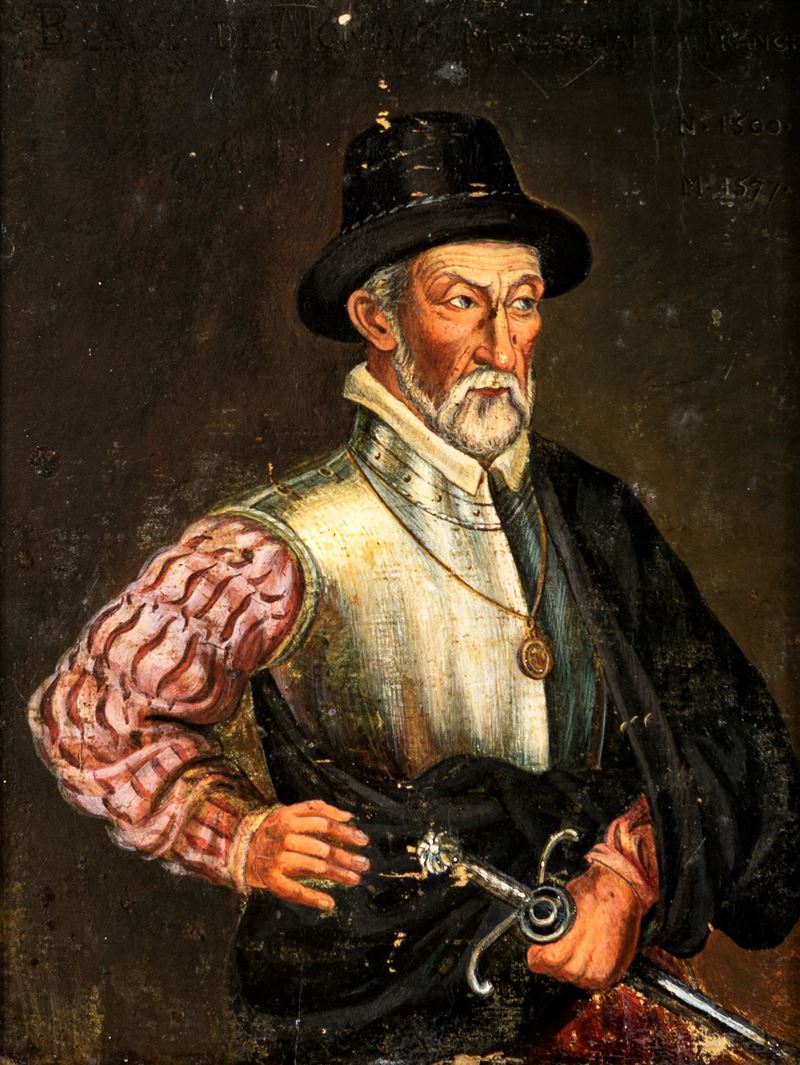 Scuola Francese del XVII Secolo - Ritratto di Biagio di Montluc, olio su tavola